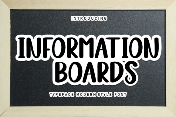 Information Boards: A Sweet and Friendly Handwritten Font