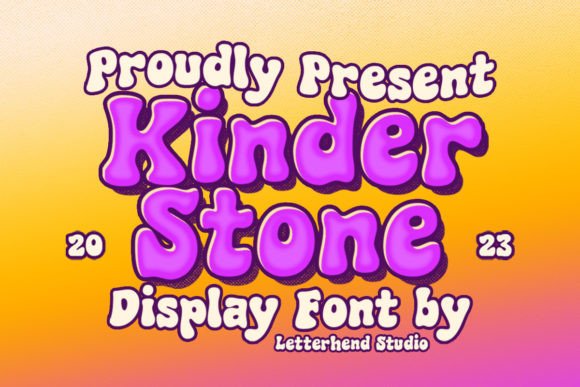 Kinder Stone: A Playful Display Font for Digital Creativity