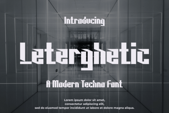 Leterghetic: A Bold and Modern Display Font for Editors