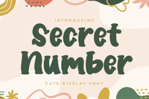 Secret Number: A Playful Display Font for Creative Projects